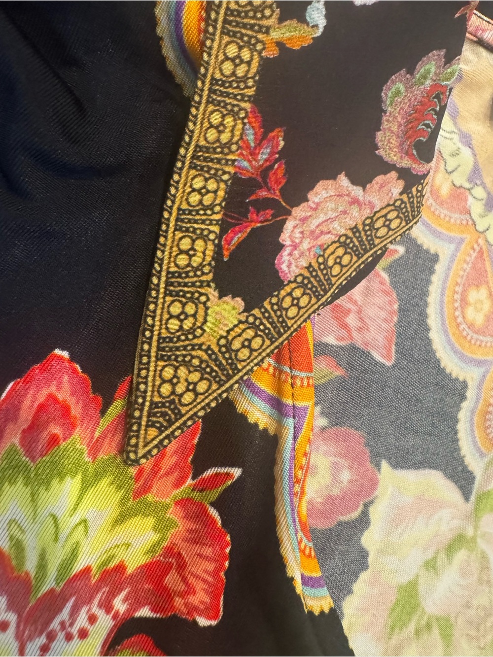 Camilla Jersey Collared Maxi Wrap Dress Sundowners In Sicily Silk Crystal Sz M - Picture 7 of 13